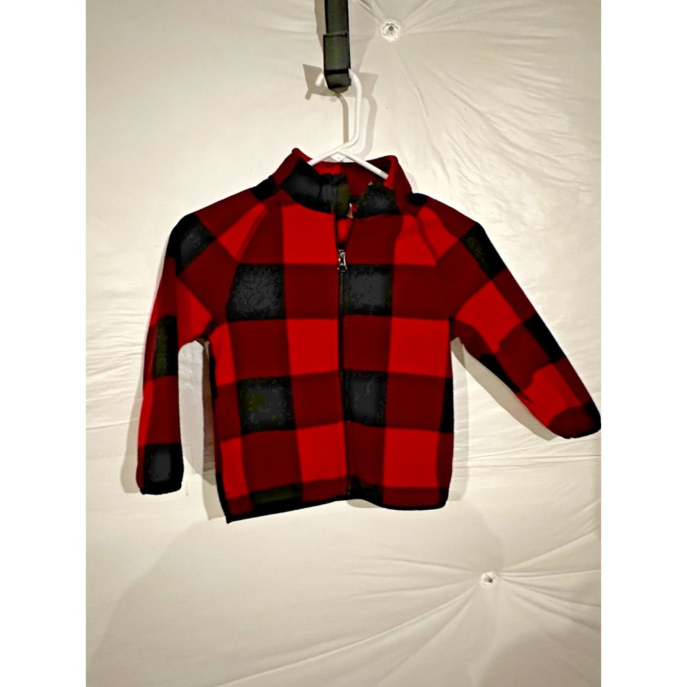 Wonder Nation Boys SIZE XS (4-5) Fleece Zip Jacket Red and Black